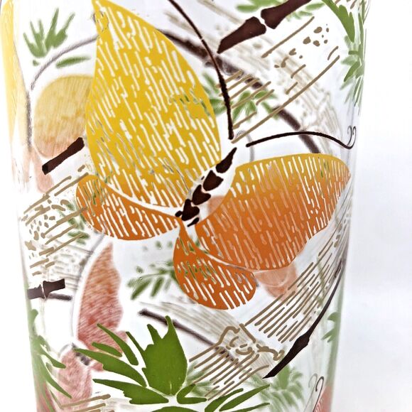 Anchor Hocking Butterfly Tumblers 6" Tall 16 oz Vintage 70s MCM Mod Set of 4 - Picture 10 of 12